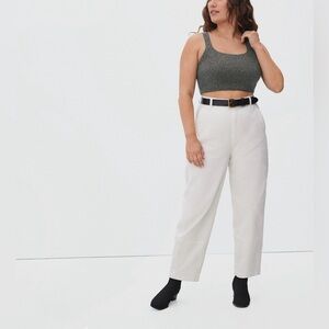 NWT Everlane The Cozy Stretch Tank in Heather Charcoal, Wool Blend, Super Soft S